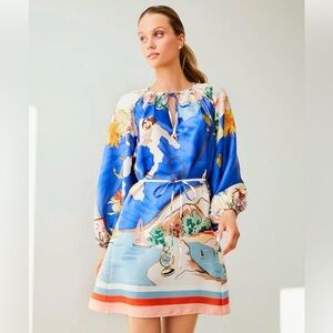 Antonio Melani
Raffaella Key Hole Tie Neck Long Sleeve Belted Mini Dress XL/XXL